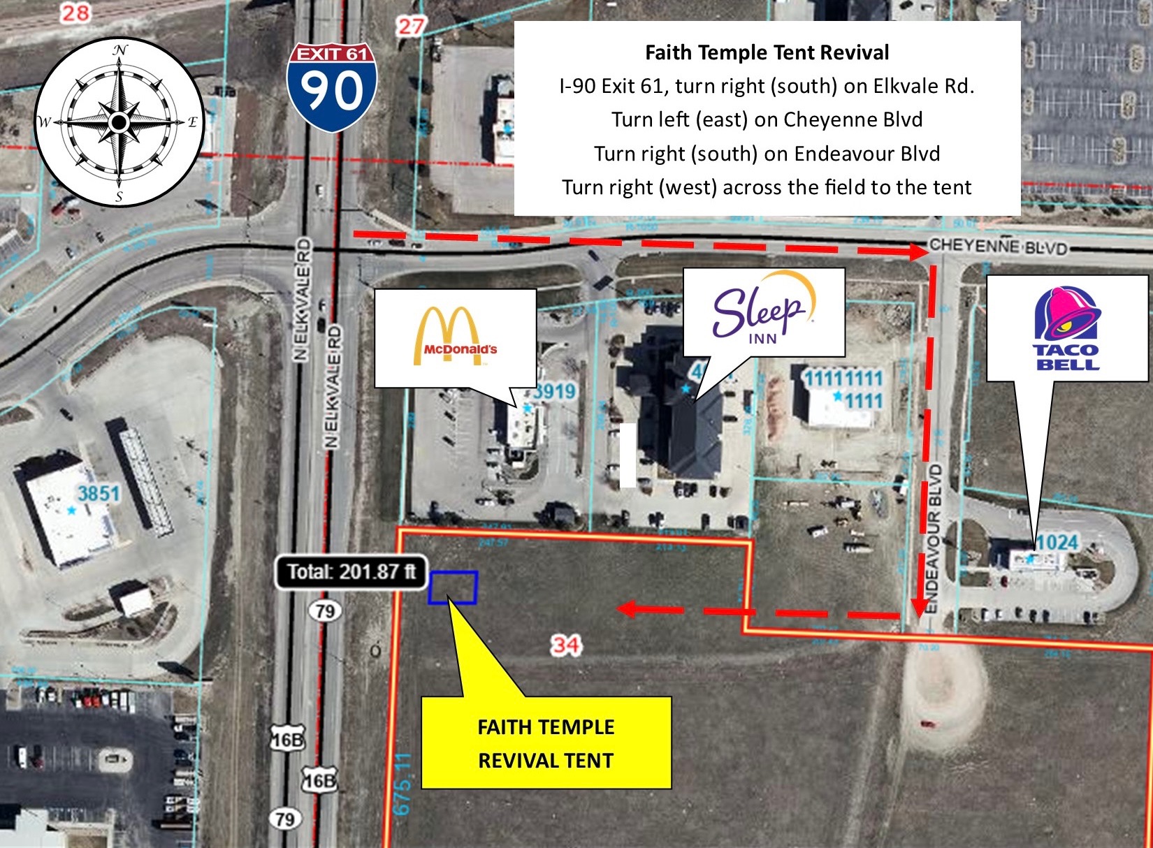 tent revival map Faith Temple Church